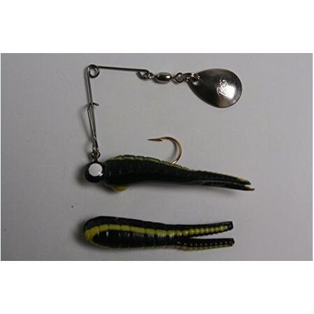 Betts Spin Split Tail Lure, 2, 18 Oz, BlackYellow Stripes 023ST-24N
